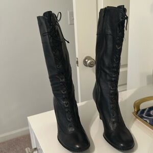 GIANNI BANI black soft leather boots !Leather lined as well made in Brazil .New